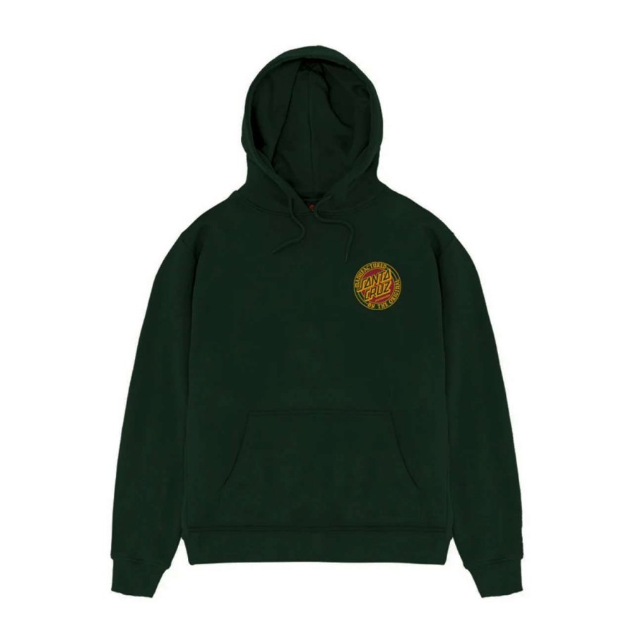 Jumpers & Hoodies * | Santa Cruz Mfg Club Dot Pullover Hoodie Mens In Green