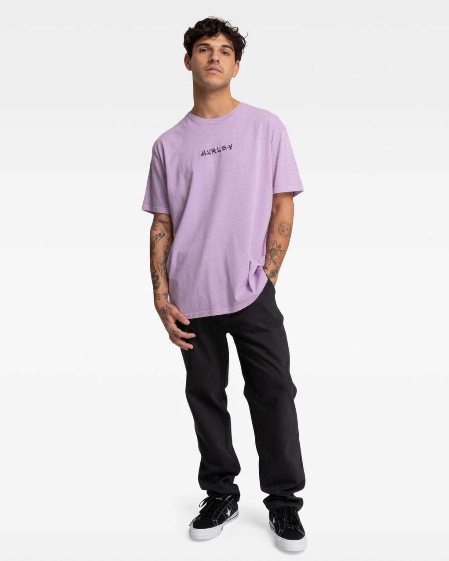 Tees * | Hurley Destroy Tee Mens In Orchid Bloom Purple