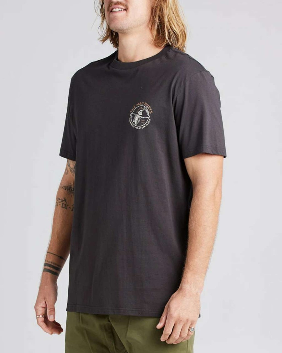 Tees * | Mad Hueys Searching For A Fk To Give Tee Mens In Vintage Black