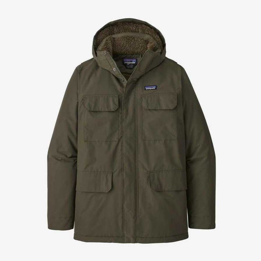 Jackets * | Patagonia Isthmus Parka Jacket Mens In Basin Green