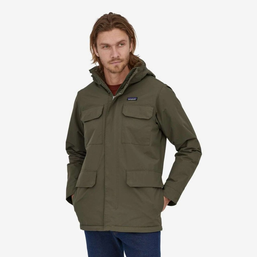 Jackets * | Patagonia Isthmus Parka Jacket Mens In Basin Green