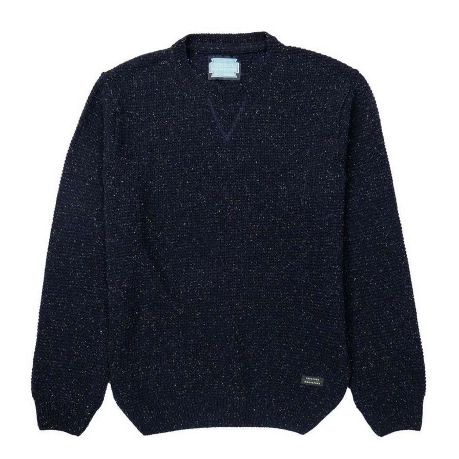 Jumpers & Hoodies * | Vissla Creators Haldon Eco Sweater Mens In Dark Naval Blue