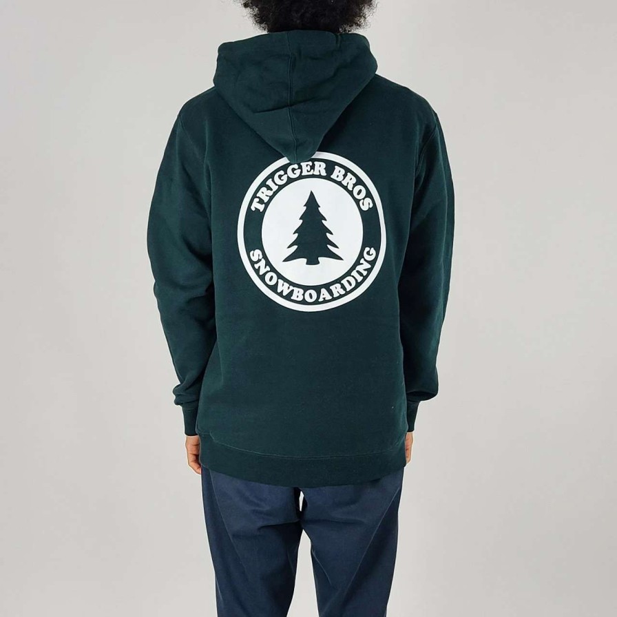 Jumpers & Hoodies * | Trigger Bros Snowboarding Hoodie Mens In Pine Green