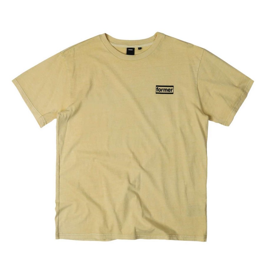 Tees * | Former Evident Tee Mens In Flax Yellow