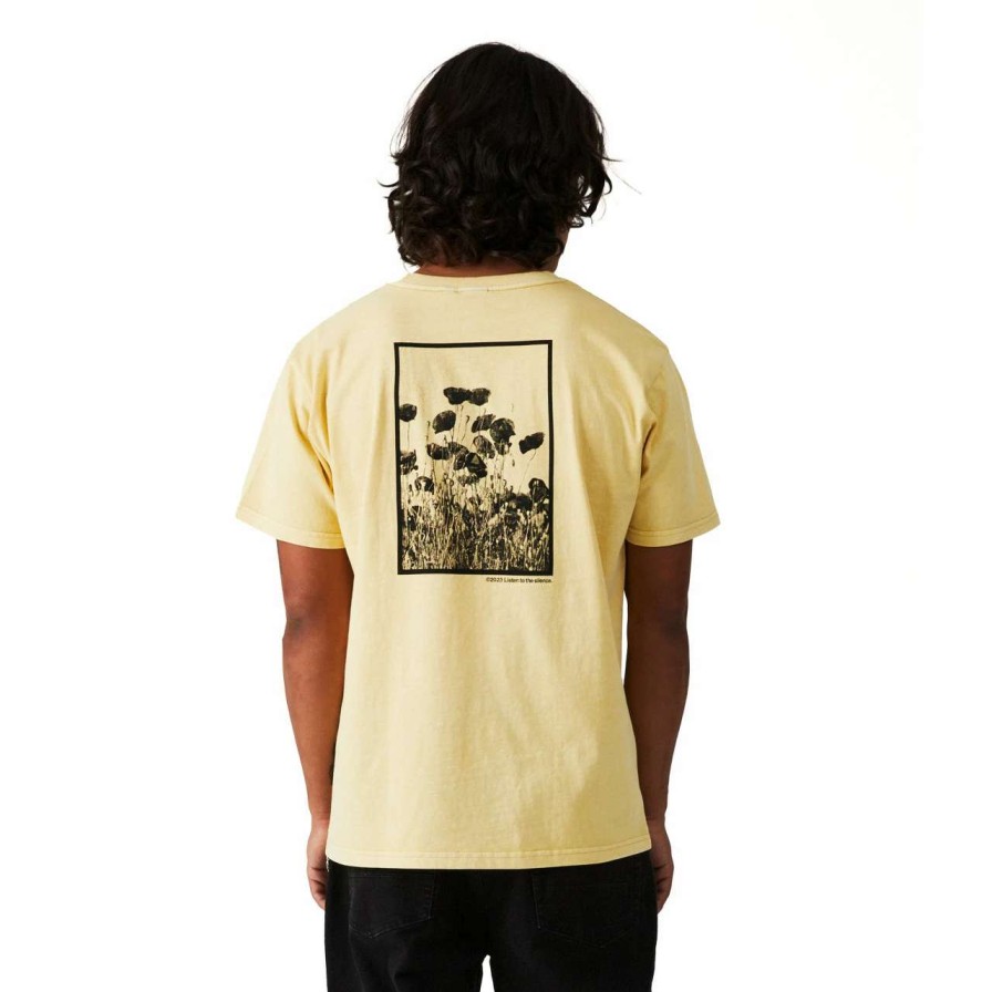 Tees * | Former Evident Tee Mens In Flax Yellow