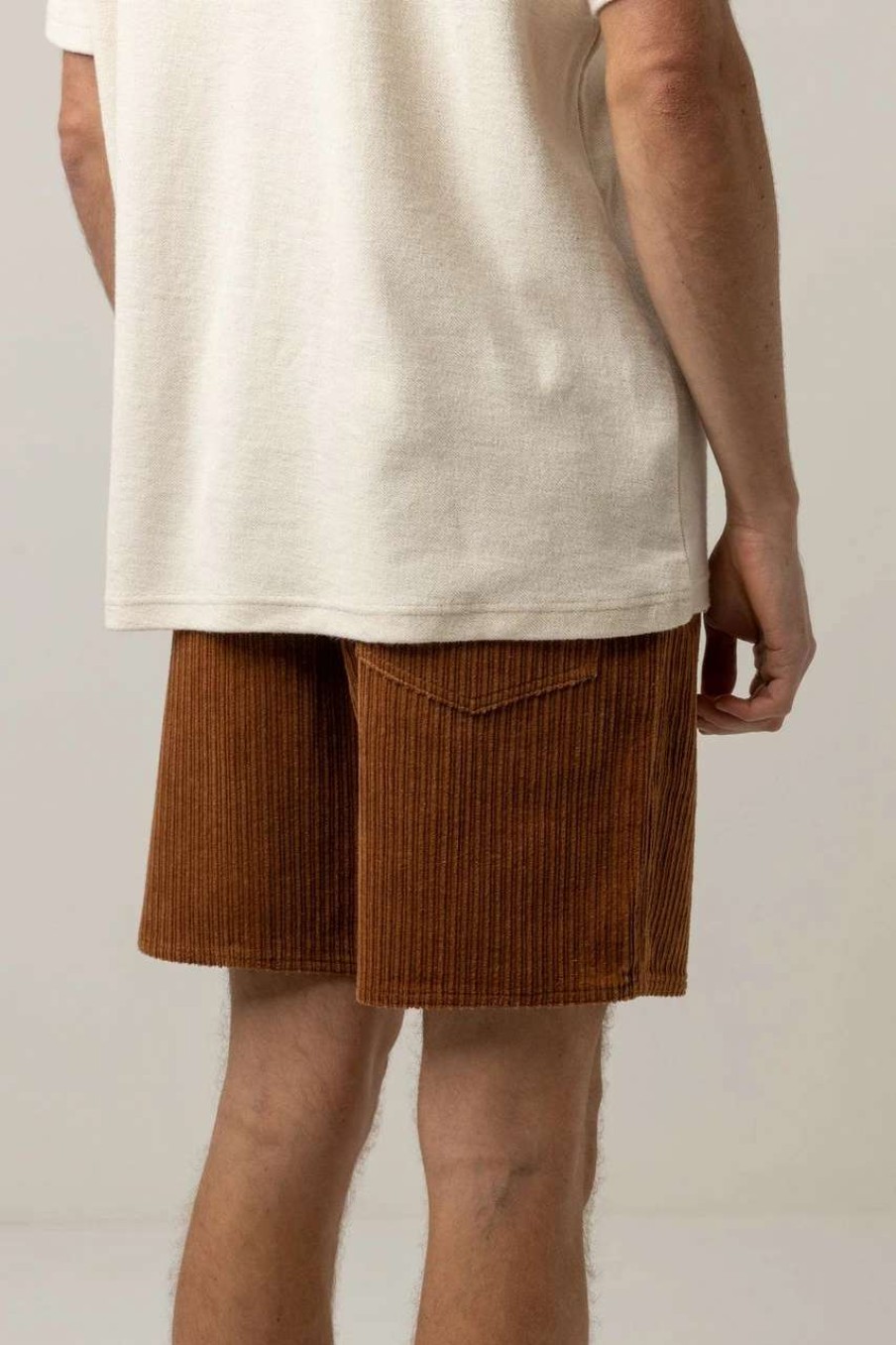 Bottoms * | Rhythm Cord Jam Short Mens In Cedar Brown