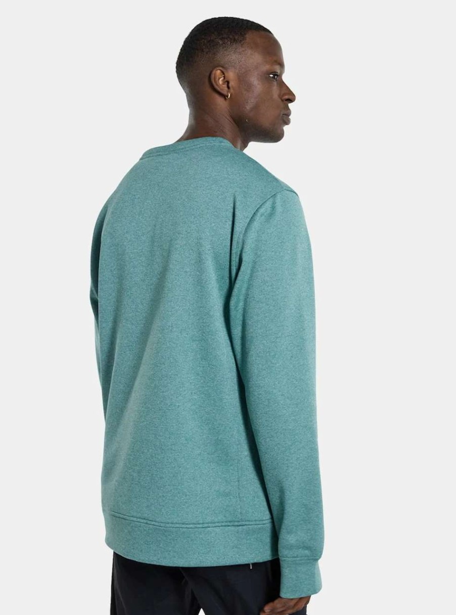 Jumpers & Hoodies * | Burton Oak Crew Mens In Rock Lichen Heather Blue