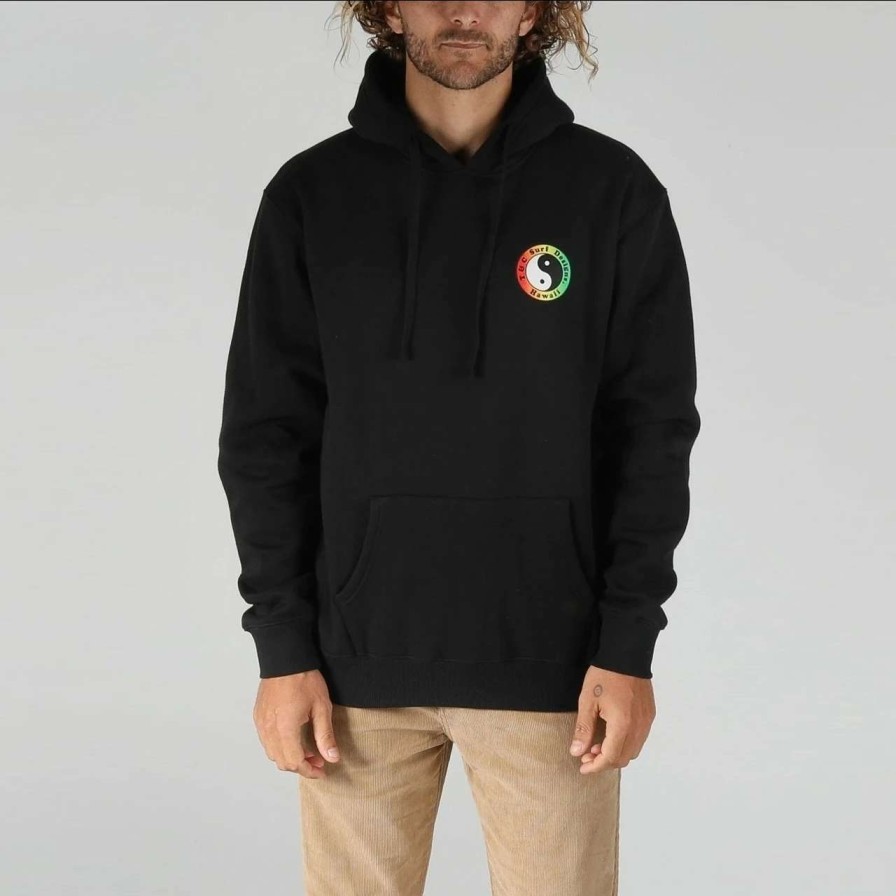 Jumpers & Hoodies * | Town & Country Og Pop Hood Mens In Fade Black