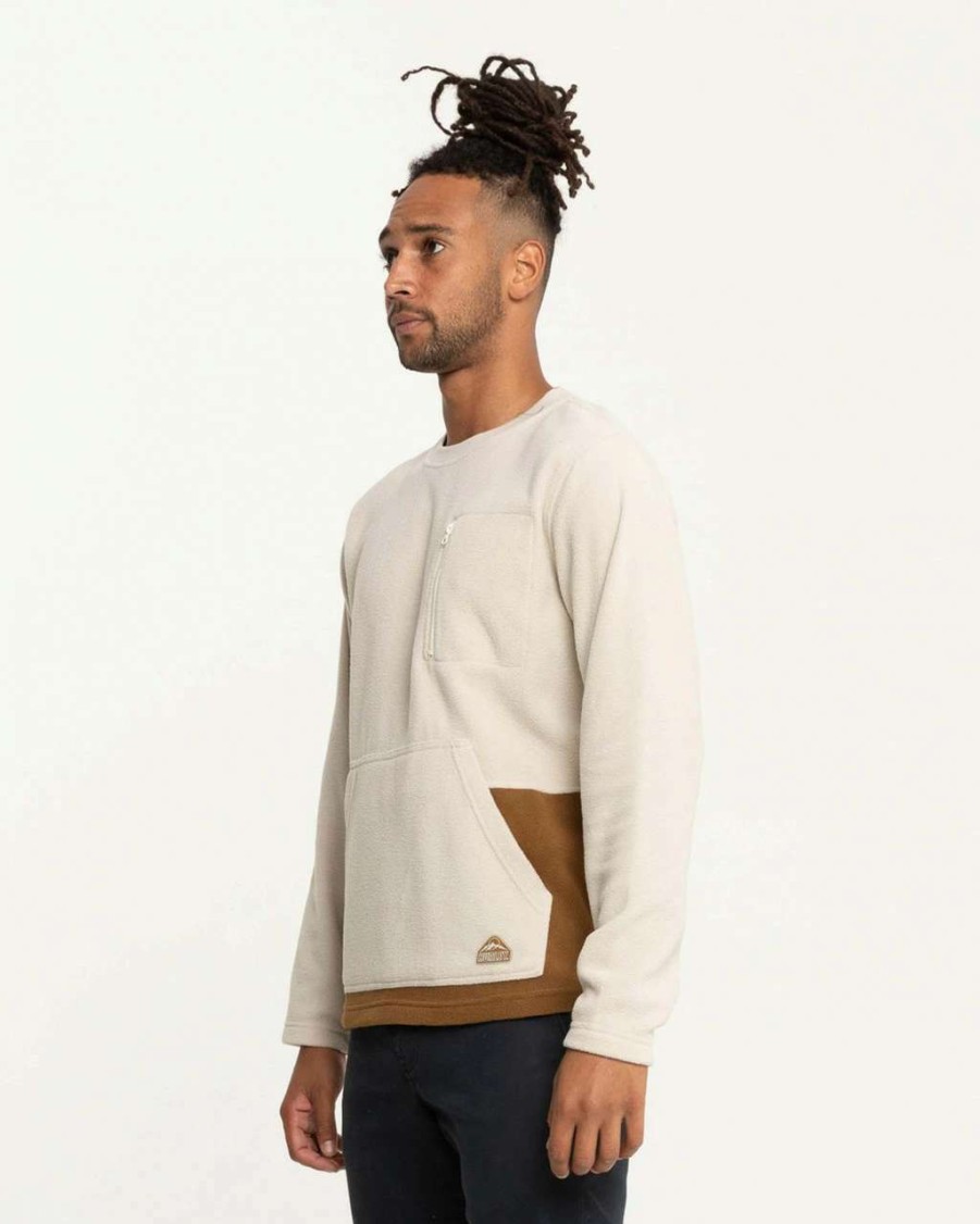 Jumpers & Hoodies * | Hurley Capetown Windchill Crew Mens In Barley Bone Beige