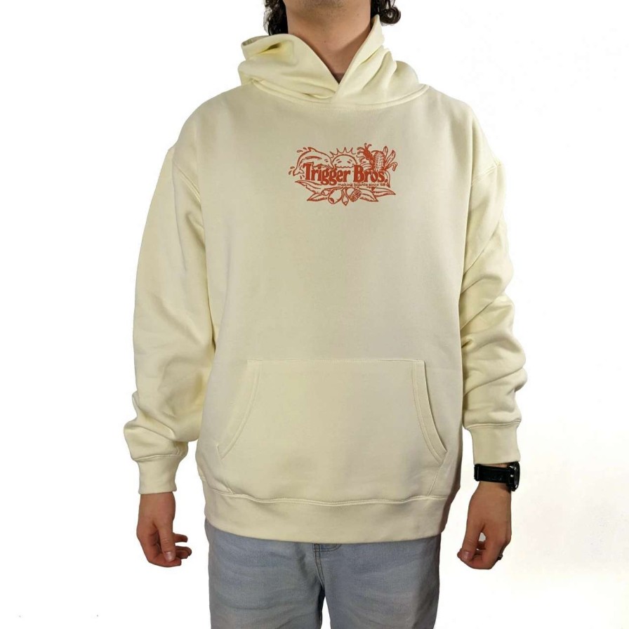 Jumpers & Hoodies * | Trigger Bros X Jack Miers Summer Relax Fit Hoodie Mens In Butter Yellow