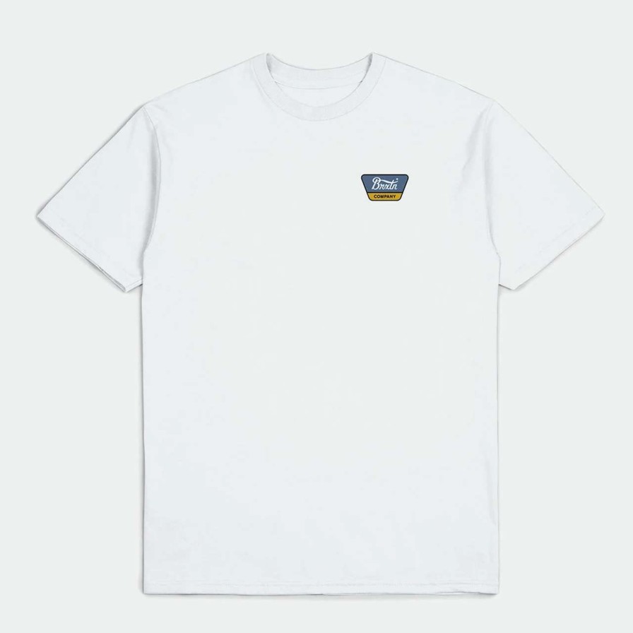 Tees * | Brixton Linwood Standard Tee Mens In Navy White