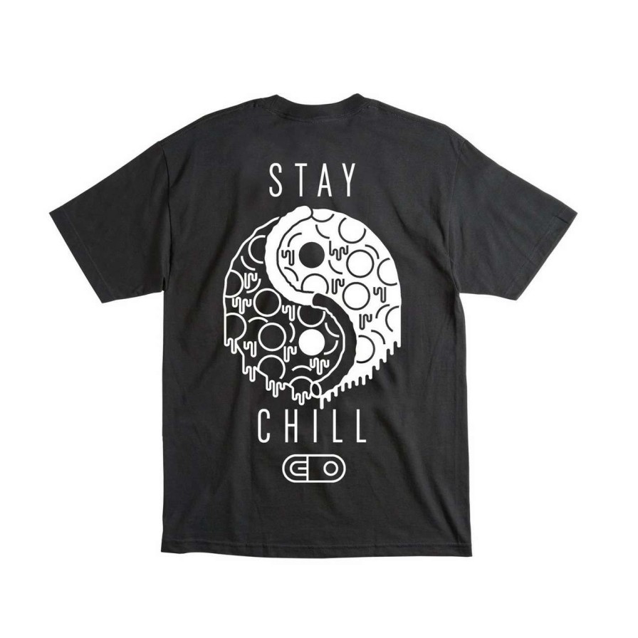 Tees * | Airblaster Pizza Chill Tee Mens In Black Glow In The Dark