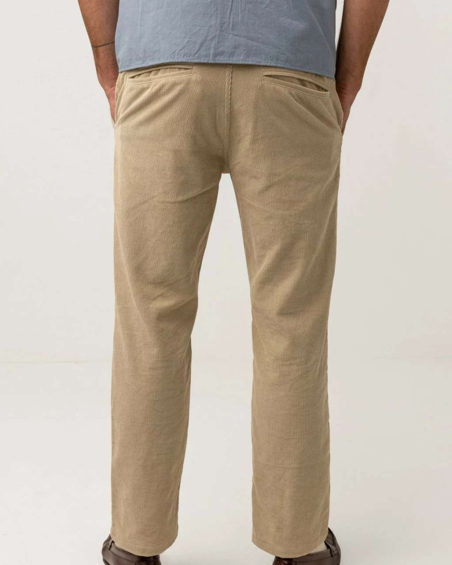 Bottoms * | Rhythm Cord Trouser Pant Mens In Sand Ivory