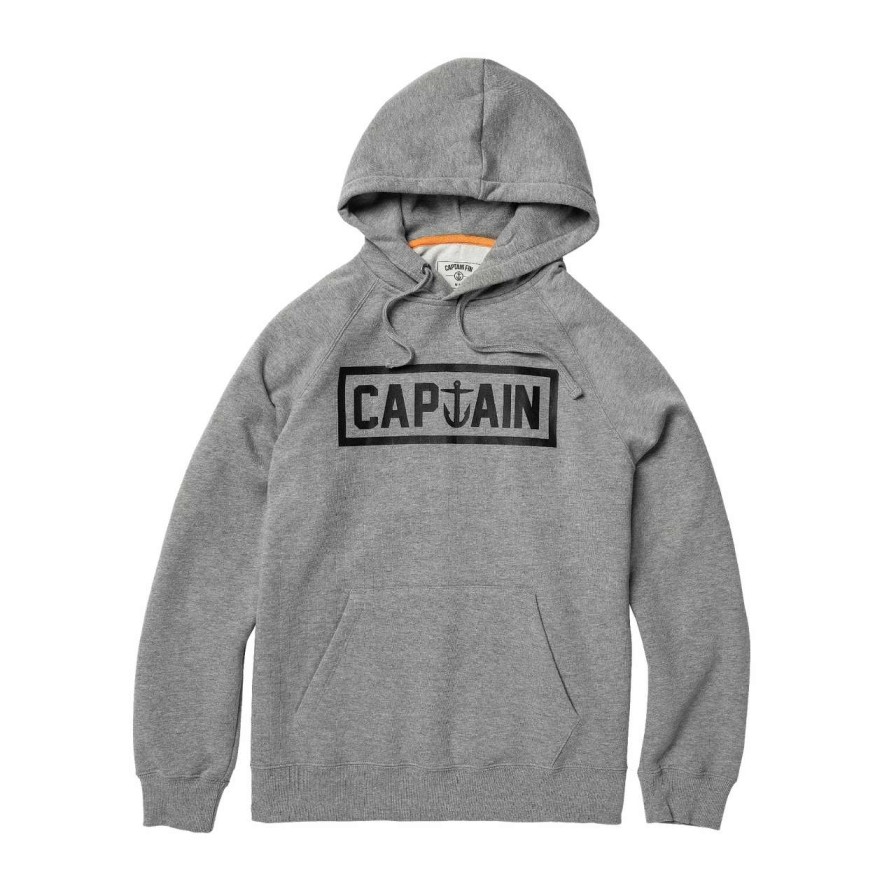 Jumpers & Hoodies * | Captain Fin Co Shweaty Naval Hoodie Mens In Heather Grey