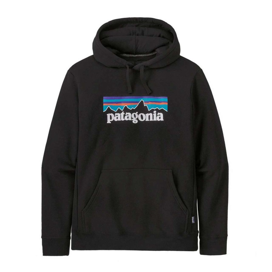 Jumpers & Hoodies * | Patagonia P6 Logo Uprisal Hoodie Mens In Black