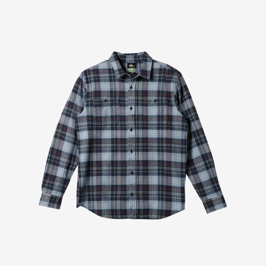 Shirts * | Quiksilver Intrepide Explorer Long Sleeve Shirt Mens In Midnight Navy Blue