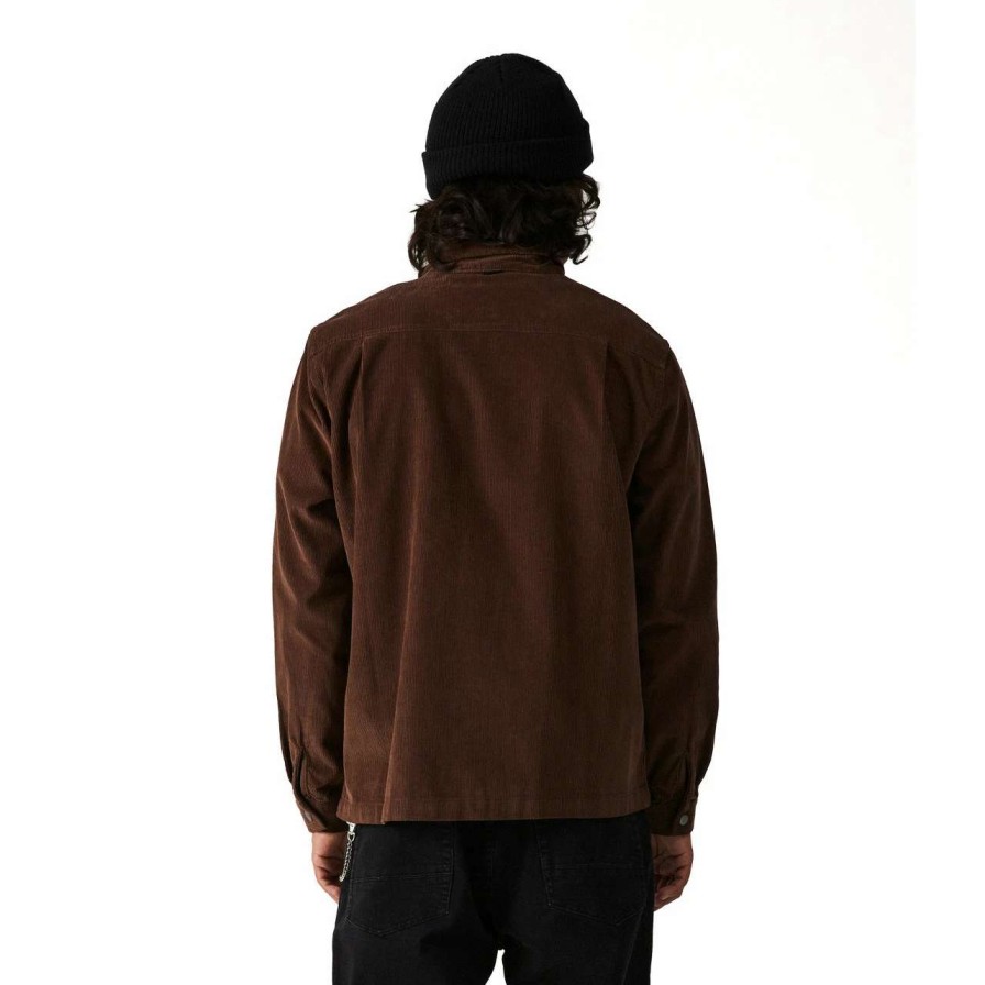 Shirts * | Former Harmony Overshirt Mens In Bark Brown