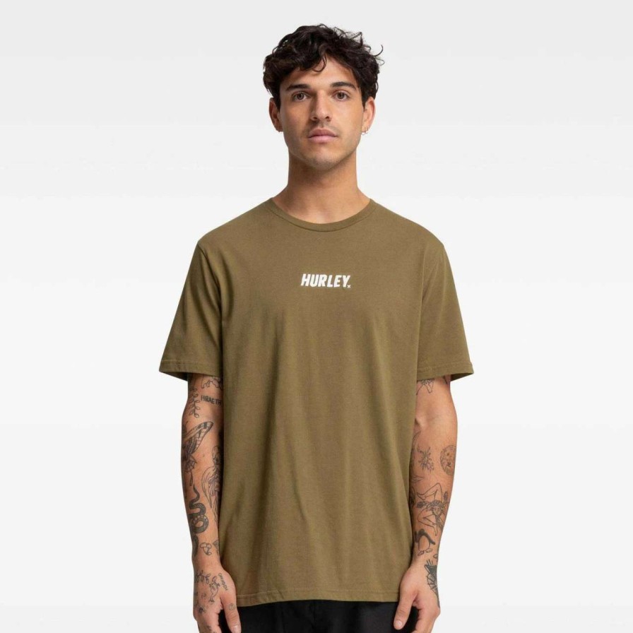 Tees * | Hurley Fastlane Tee Mens In Martini Olive Green