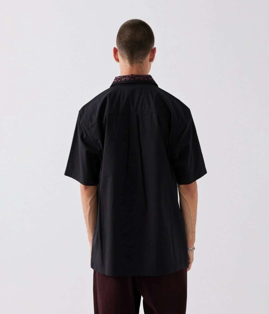 Shirts * | Former Vivian Bastet Short Sleeve Shirt Mens In Black