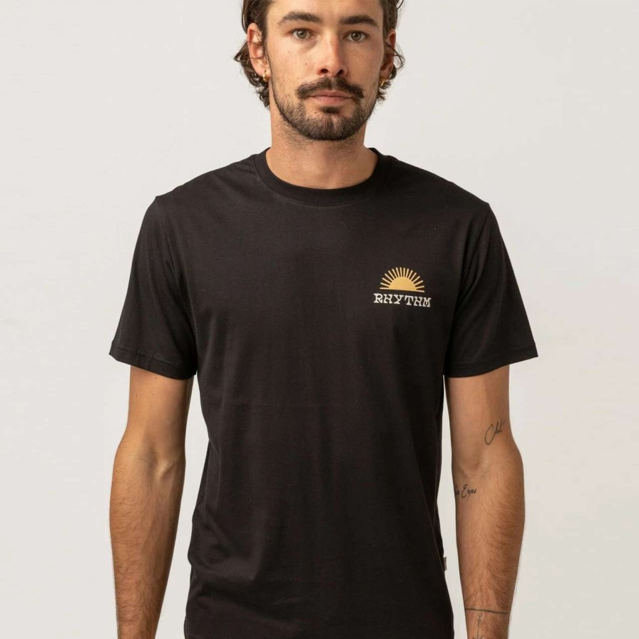 Tees * | Rhythm Awake Tee Mens In Black