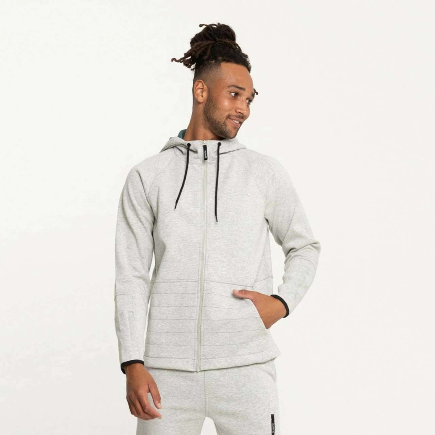 Jumpers & Hoodies * | Hurley Heat Noosa Full Zip Fleece Mens In Heather Grey