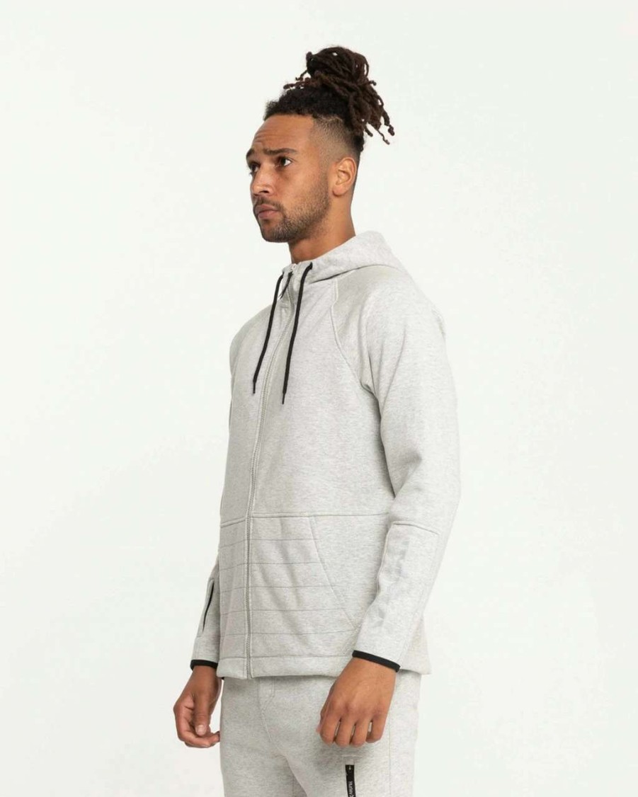 Jumpers & Hoodies * | Hurley Heat Noosa Full Zip Fleece Mens In Heather Grey