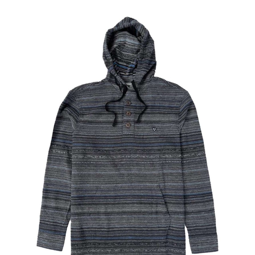 Jumpers & Hoodies * | Vissla Descanso Hooded Popover Mens In Graphite Grey