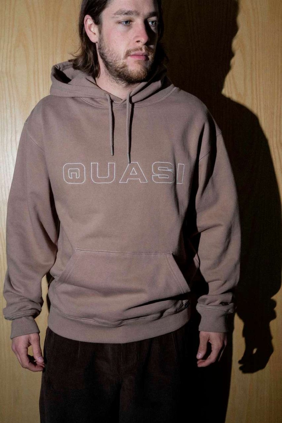 Jumpers & Hoodies * | Quasi Euroline Hoodie Mens In Earth Brown