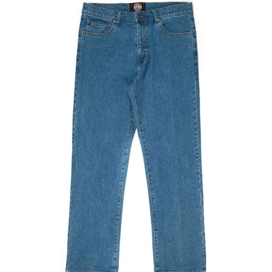 Bottoms * | Independent Belmont Denim Jean Mens In Worker Blue