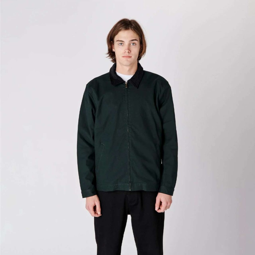 Jackets * | Former Distend Canvas Jacket Mens In Emerald Green