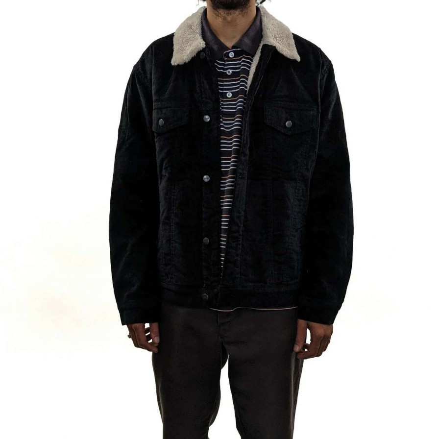 Jackets * | Trigger Bros Road Trip Cord Jacket Mens In Black