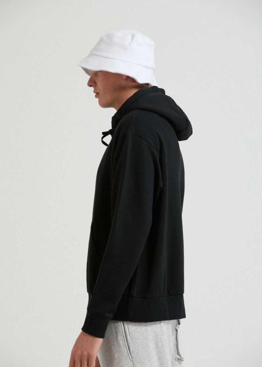 Jumpers & Hoodies * | Afends Machine Recycled Hoodie Mens In Black