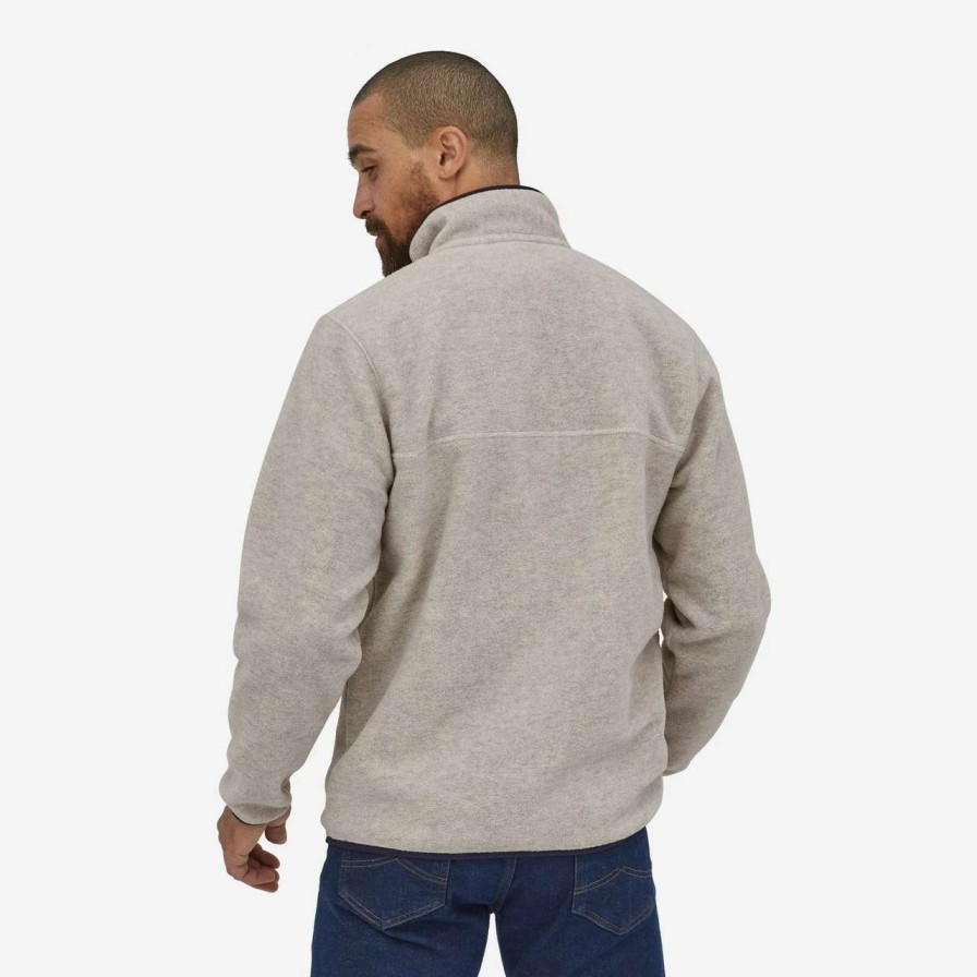 Jumpers & Hoodies * | Patagonia Lw Synch Snap-T Pullover Fleece Mens In Oatmeal Heather Beige