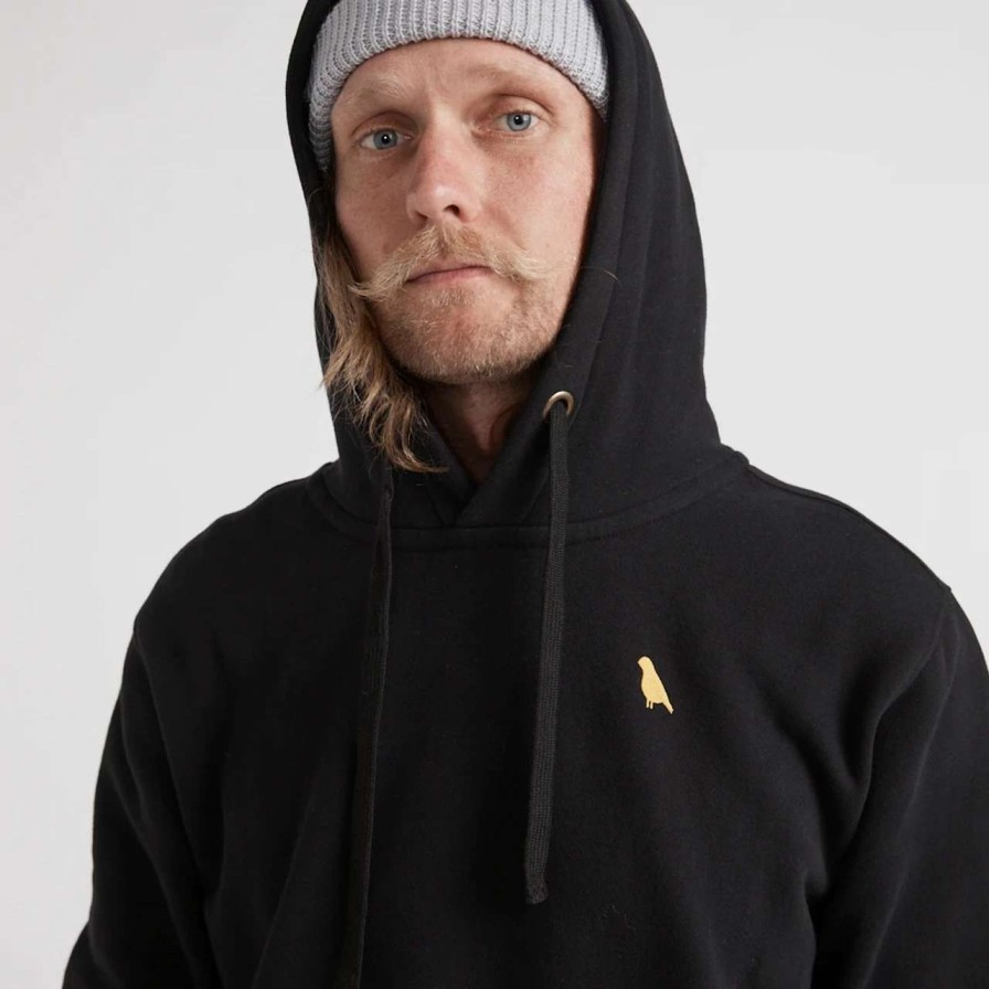 Jumpers & Hoodies * | Yuki Threads Relaxed Old Mate Hoodie In Black