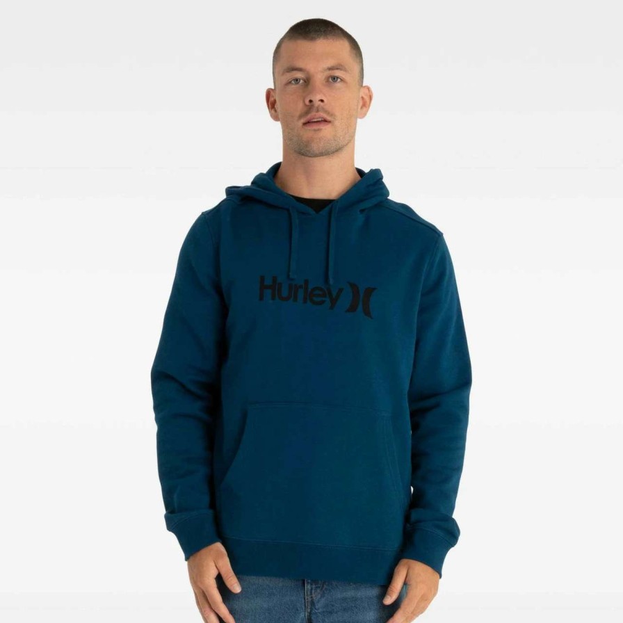 Jumpers & Hoodies * | Hurley One And Only Solid Seasonal Hoodie Mens In Poseidon Blue