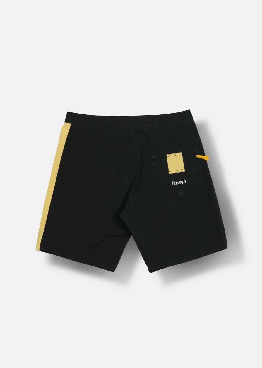 Bottoms * | Rivvia Logger Trunk Short Mens In Black Yellow