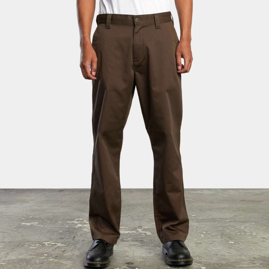 Bottoms * | Rvca Americana Chino Pant Mens In Chocolate Brown