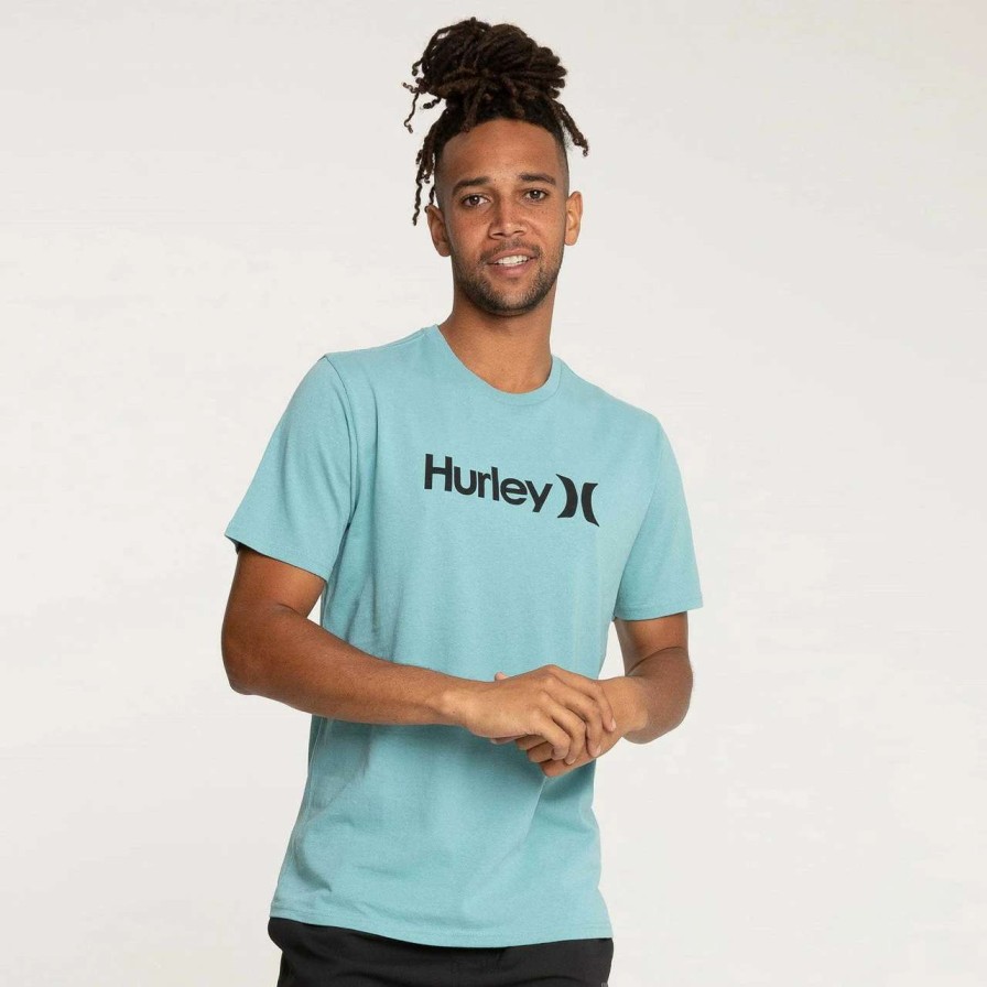 Tees * | Hurley Everyday Wash One And Only Solid Tee Mens In Seafoam Blue