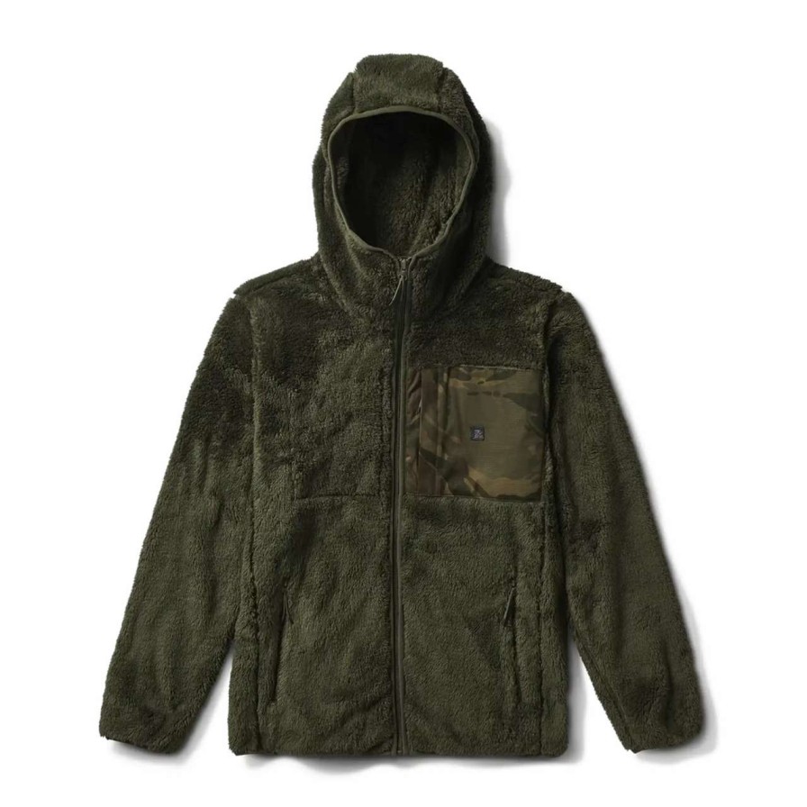 Jumpers & Hoodies * | Roark Rambler Fleece Mens In Dark Military Green