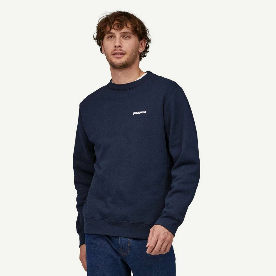 Jumpers & Hoodies * | Patagonia P-6 Logo Uprisal Crew Mens In New Navy Blue