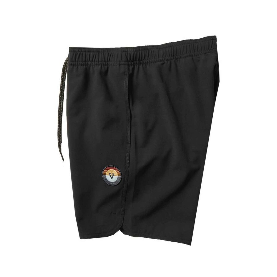 Bottoms * | Vissla Solid Sets 17.5In Ecolastic Boardshort Mens In 2 Black