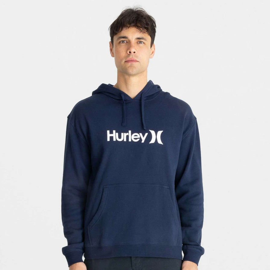 Jumpers & Hoodies * | Hurley One And Only Solid Core Pullover Hoodie Mens In Obsidian Blue