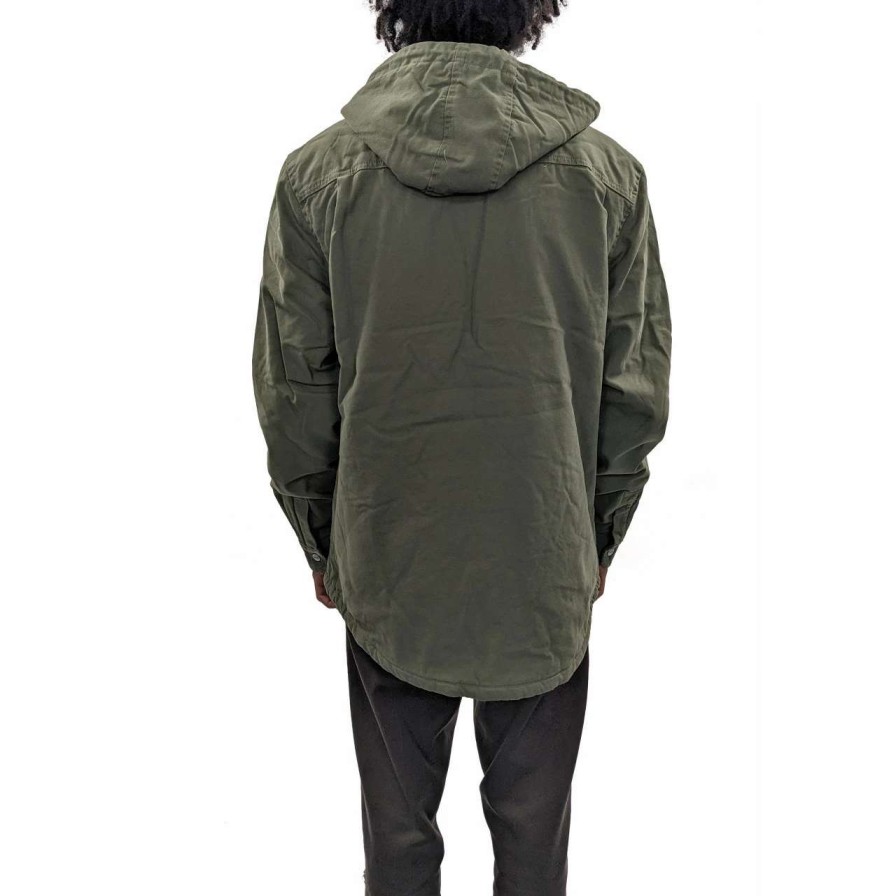 Jackets * | Trigger Bros Daybreak Sherpa Jacket Mens In Military Green