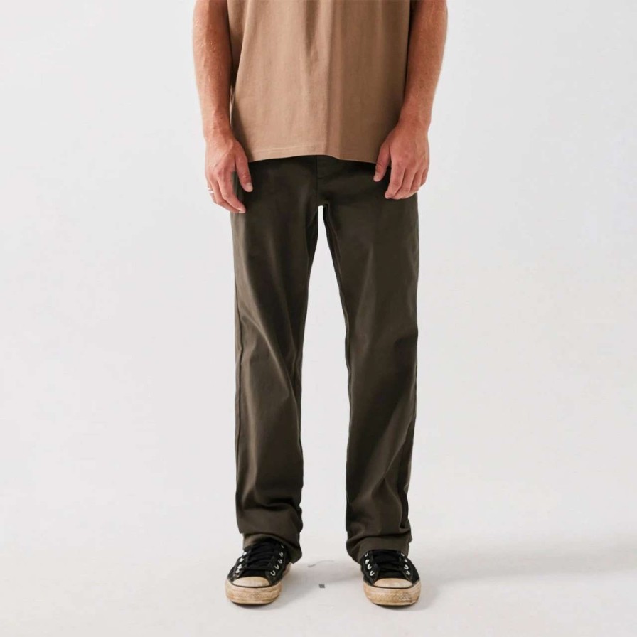 Bottoms * | Former Crux Pant Straight Mens In Deep Olive Green