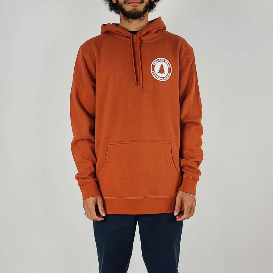 Jumpers & Hoodies * | Trigger Bros Snowboarding Hoodie Mens In Copper Brown