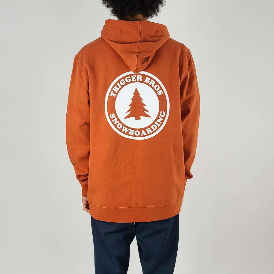 Jumpers & Hoodies * | Trigger Bros Snowboarding Hoodie Mens In Copper Brown