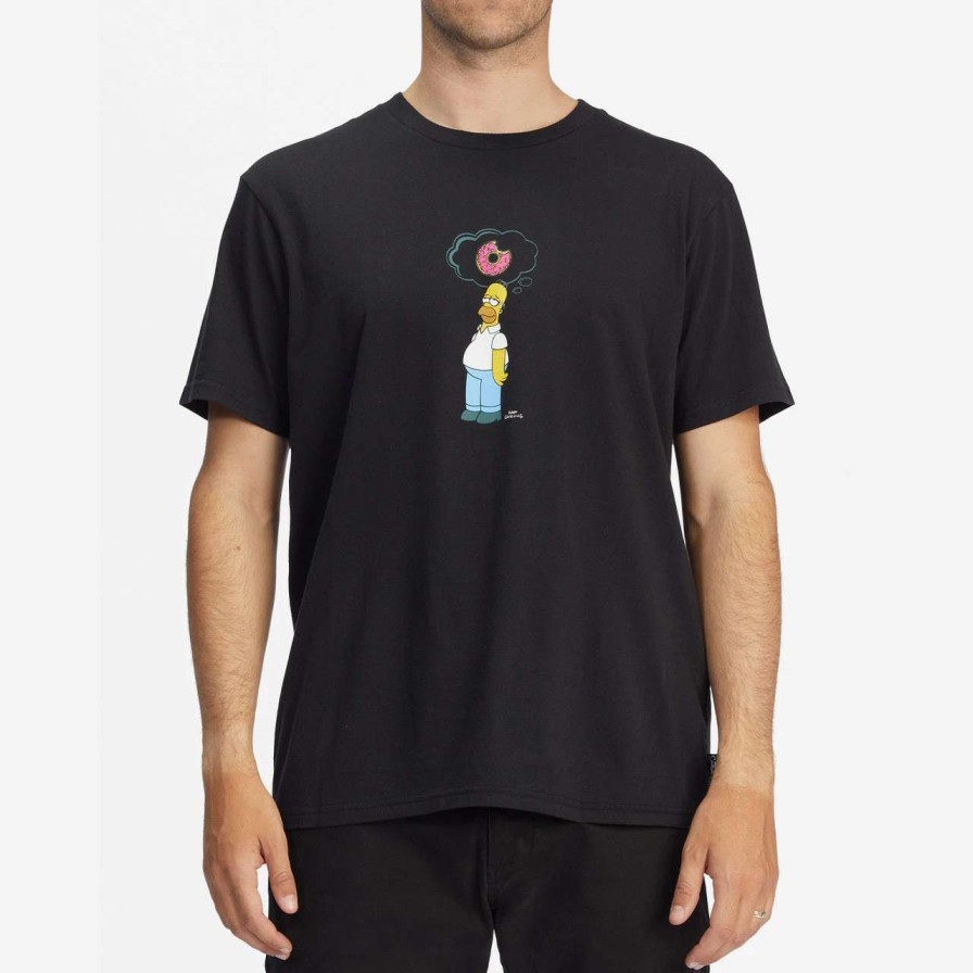 Tees * | Billabong The Simpsons Donut Tee Mens In Black