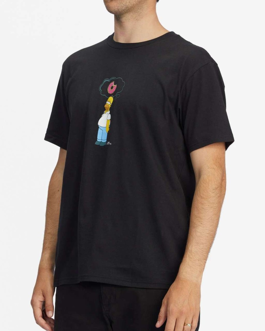 Tees * | Billabong The Simpsons Donut Tee Mens In Black