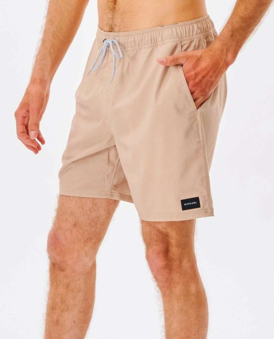 Bottoms * | Rip Curl Newport Volley Boardshort Mens In Khaki Beige