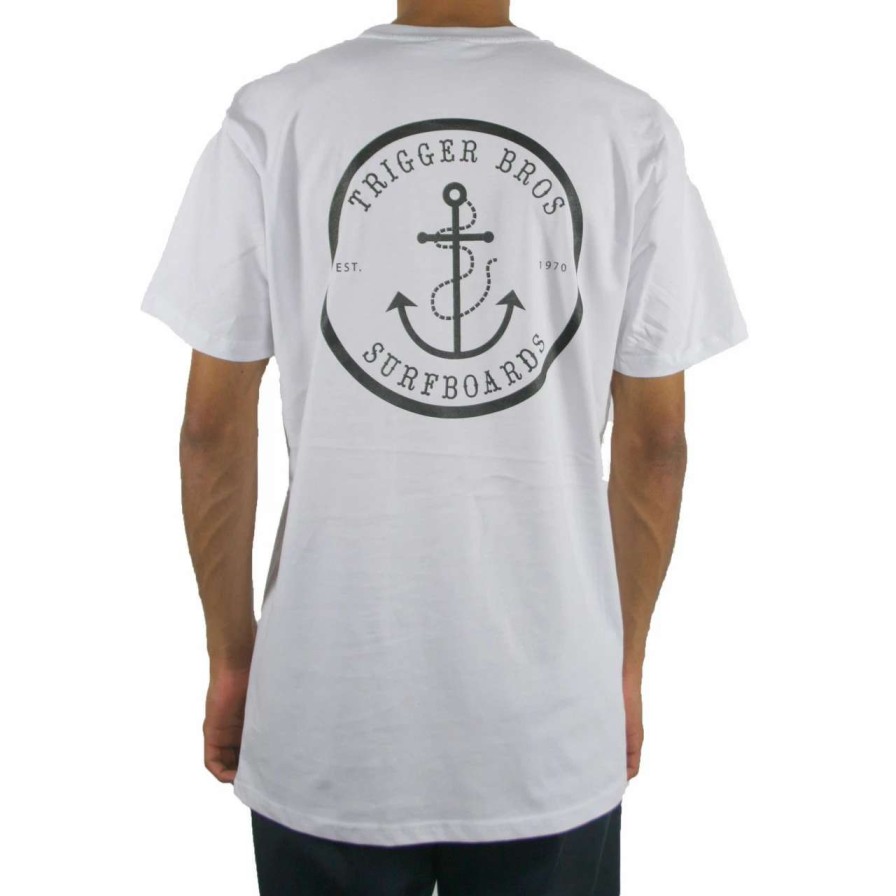 Tees * | Trigger Bros Anchor Tee Mens In White